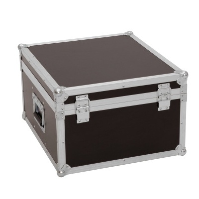 caixa de transporte preta com estrutura metálica reforçada