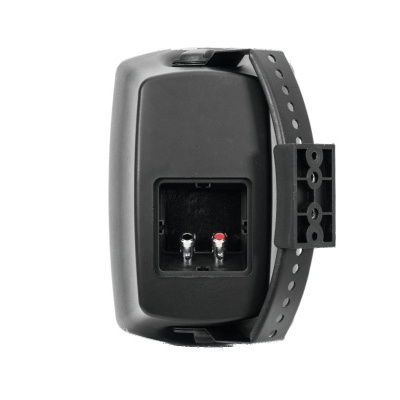 Pulseira eletrónica preta com fecho de plástico e terminais metálicos