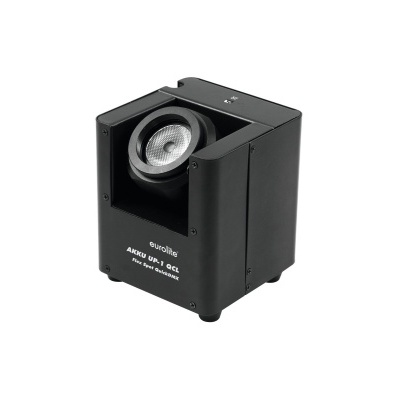 Projetor de luz preto Eurolite AKKU UP1 GCL com lente circular