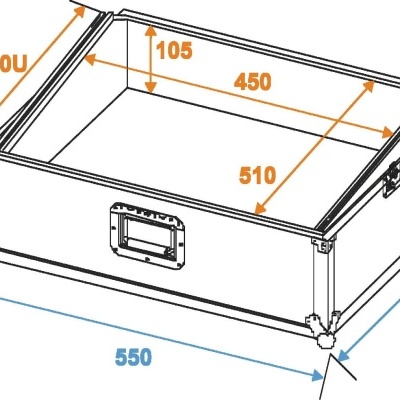 ROADINGER Mixer Case Pro MCB-19, sloping, black 10U