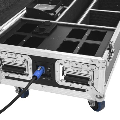 ROADINGER Flightcase 6x AKKU IP UP-4 Plus HCL Spot WDMX with Charging Function