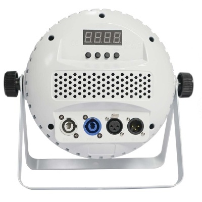 Luz de projeção LED redonda branca com conexões e visor digital