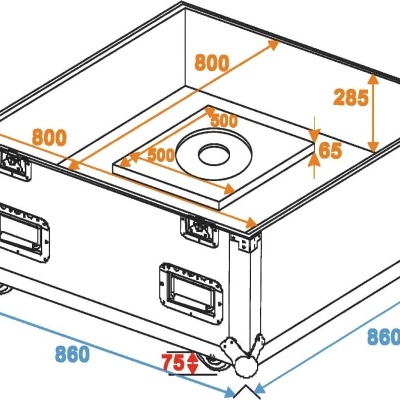 ROADINGER Flightcase Mirror Ball 75cm ROADINGER Flightcase Mirror Ball 75cm