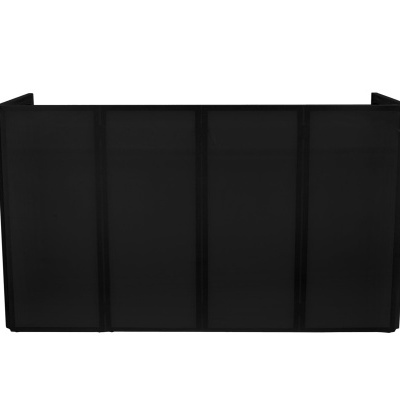 Painel divisório preto em tecido com quatro seções