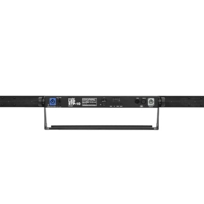 Dispositivo eletrónico preto com conectores e barra metálica