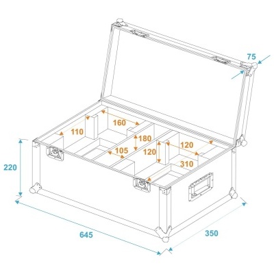 ROADINGER Flightcase 2x THA-40 PC