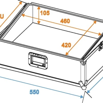 ROADINGER Mixer Case Pro MCB-19, sloping, bk, 8U