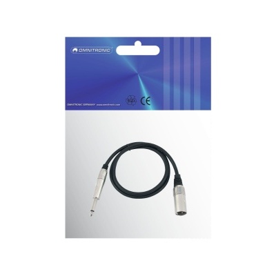OMNITRONIC Adaptercable XLR(M)/Jack mono 0.9m bk