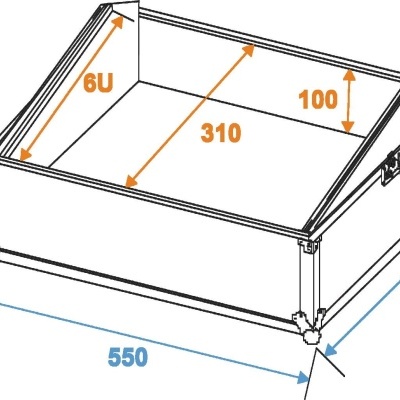 ROADINGER Mixer Case Pro MCB-19, sloping, bk, 6U