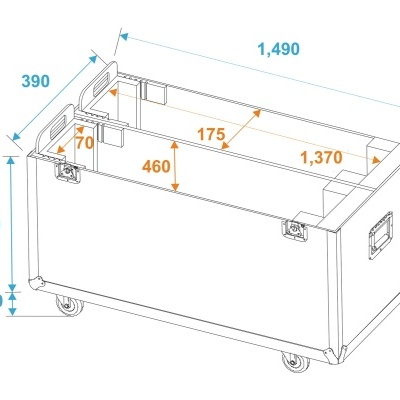 ROADINGER Flightcase 2x LCD ZL60