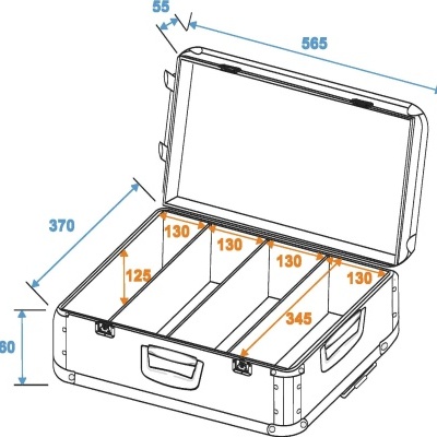 ROADINGER CD Case black 120 CDs with Trolley