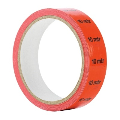Fita adesiva vermelha com texto 10 mtr