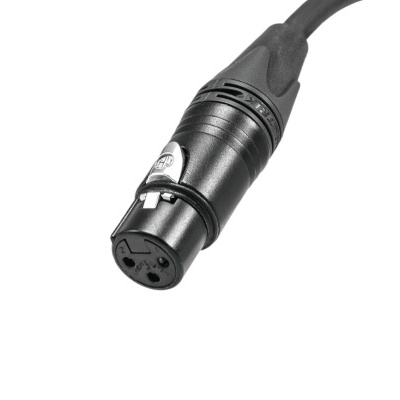 PSSO DMX cable XLR 3pin 10m bk Neutrik black connectors