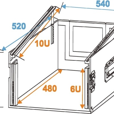 ROADINGER Special Combo Case Pro, 6U