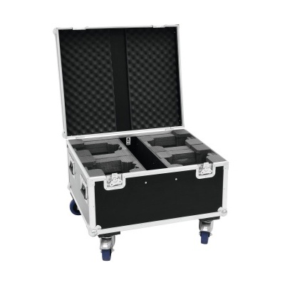 ROADINGER Flightcase 4x LED TMH-X1 Moving-Head Beam with wheels