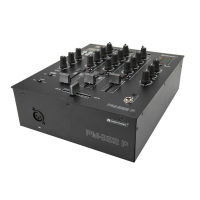 OMNITRONIC PM-322P 3-Channel DJ Mixer with Bluetooth & USB Player