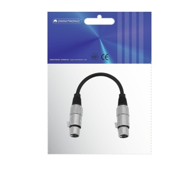 OMNITRONIC Adaptercable XLR(F)/XLR(F) 0.2m bk