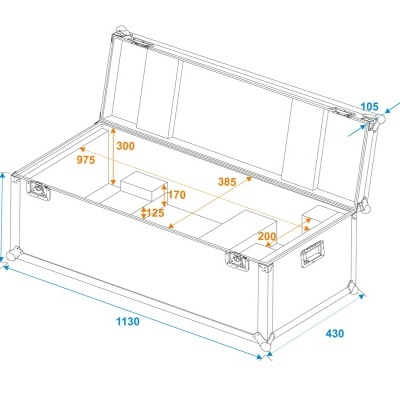 ROADINGER Flightcase 1x LED SL-600