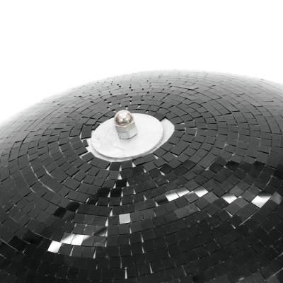 Disco de luz bola de espelhos preto com parafuso central