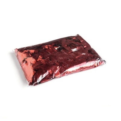 Pacote plástico transparente com confetes vermelhos em formato de corações