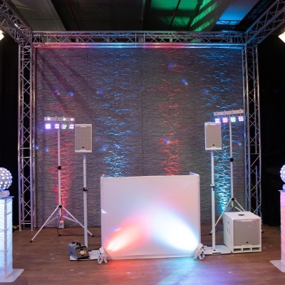 EUROLITE 2x Stage Stand variable incl. Cover and Bag, white