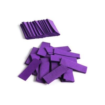 Tiras retangulares em espuma EVA roxa sobre fundo branco