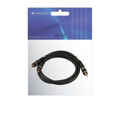 OMNITRONIC RCA cable 2x2 0.9m