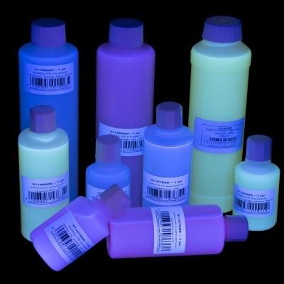 EUROLITE UV-active Stamp Ink, transparent red, 250ml