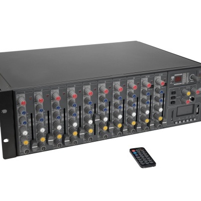 OMNITRONIC RM-1422FXA USB Rack Power Mixer