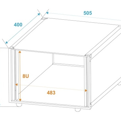 ROADINGER Effect Rack Studio 8U