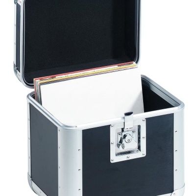 ROADINGER Record Case ALU 75/25, rounded, bk