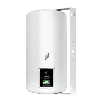 Aquecedor de água elétrico cylindrical branco com painel frontal preto