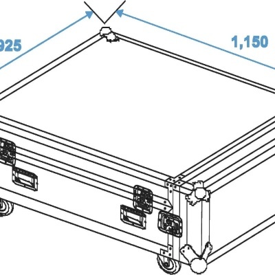ROADINGER Flightcase 4x CLA-228