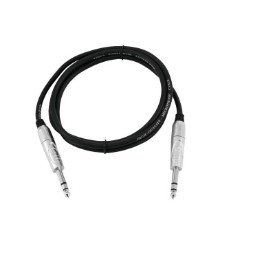 OMNITRONIC Jack cable 6.3 stereo 1m bk ROAD