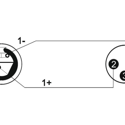 OMNITRONIC Adaptercable Speaker(F)/XLR(M) 1m bk