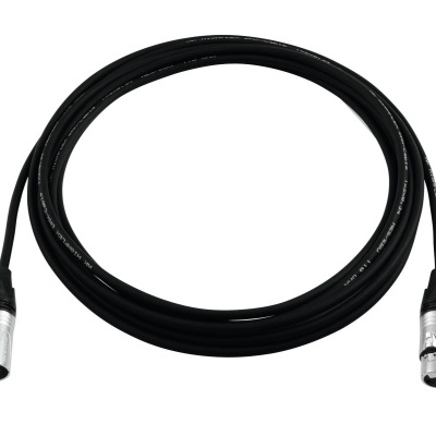 PSSO DMX cable XLR 3pin 0,5m bk Neutrik