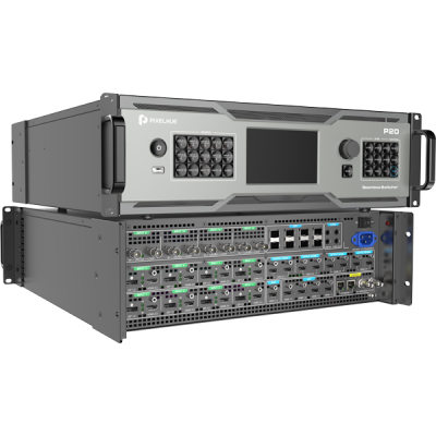 Equipamento eletrônico PIXELHUB P20 com múltiplas conexões e ecrã