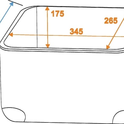 ROADINGER Record Case ALU 50/50, rounded, bk