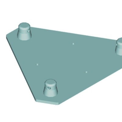 ALUTRUSS DECOLOCK DQ3-WPM Wall Mounting Plate MALE