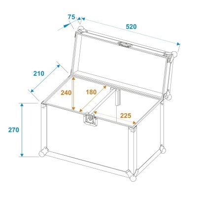 ROADINGER Flightcase 2x LED PFE-50 3000K Profile Spot