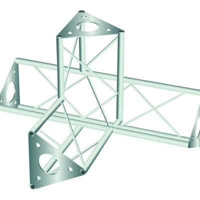 DECOTRUSS SAC-44 corner 4-way r+h silver
