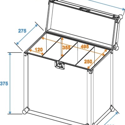 ROADINGER Flightcase 4x SLS Size M