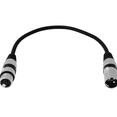 OMNITRONIC XLR cable 3pin 0.2m bk