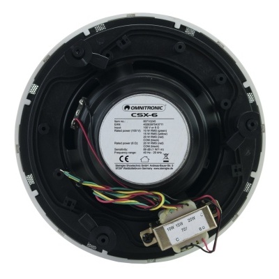 Coluna de som Omnitronic CSX-6 vista de trás