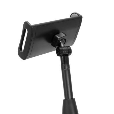 Suporte de telemóvel preto com haste ajustável