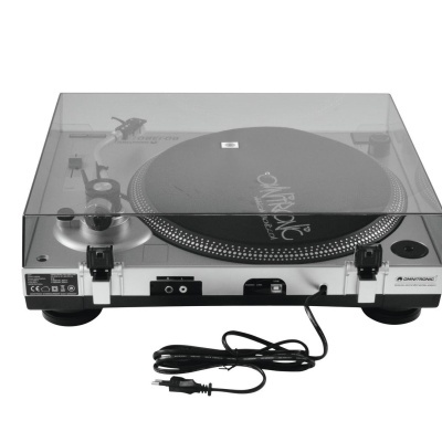 OMNITRONIC BD-1380 USB Turntable sil