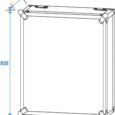 ROADINGER Rack Profi 20U 45cm with wheels