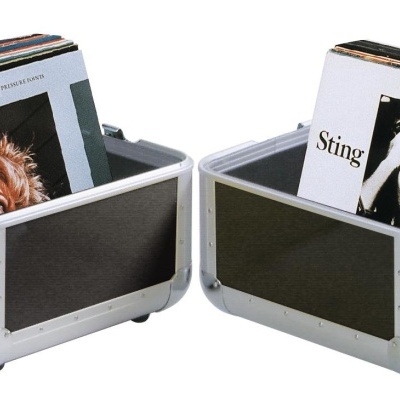 ROADINGER Record Case ALU 50/50, rounded, bk