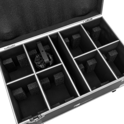 ROADINGER Flightcase 8x LED IP PAR 7x10W RGBL
