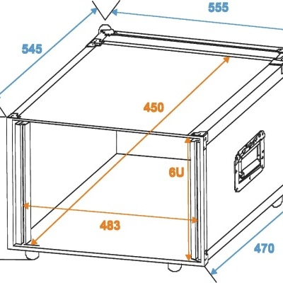 ROADINGER Rack Profi 6U 45cm